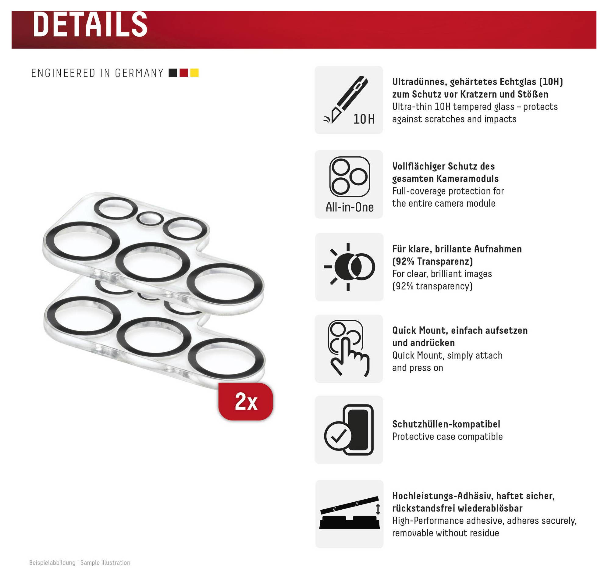DISPLEX CamGlass All-In-One zaštitno staklo kamere Samsung Galaxy S26 Ultra 1 Set protiv otisaka prstiju 02243-3