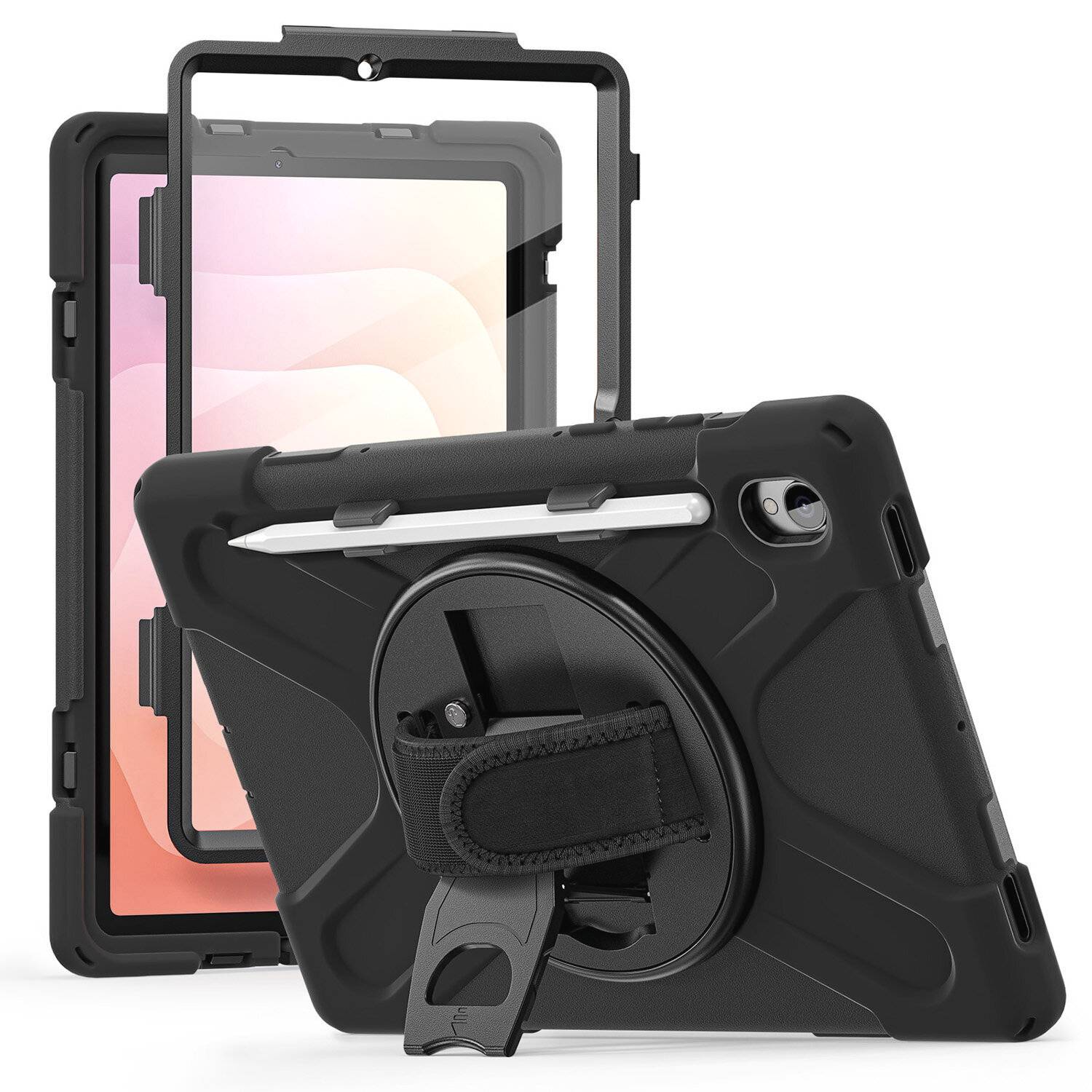 4Smarts Rugged Case Grip Case Samsung Galaxy Tab S11 Zwart Met standfunctie