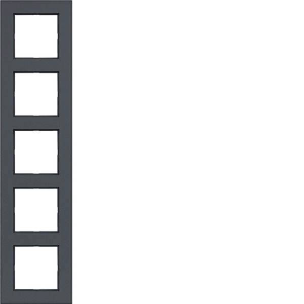 Vertikalna siva ikona filmske trake s pet praznih pravokutnih okvira, sugerira video ili medijski sadržaj.