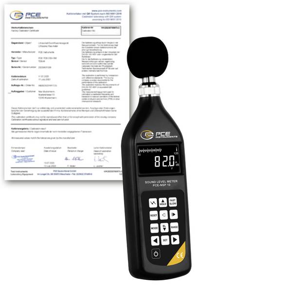 PCE Instruments mjerač razine zvuka Kalibriran po (ISO) zapisivač podataka PCE-NSP 10-ICA 20 - 130 dB 20 Hz - 8000 Hz RS-232