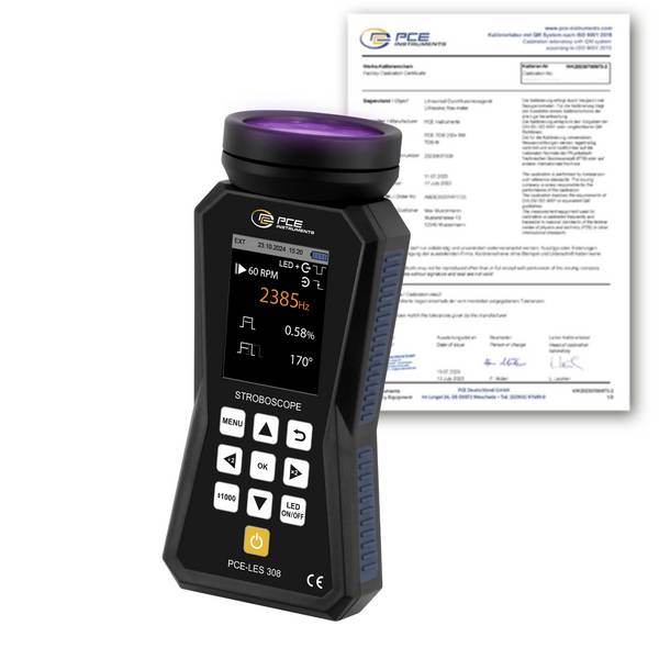 PCE Instruments PCE-LES 308UV-385-ICA led stroboskop  Broj LED:8 St.  crno svjetlo (UV)
