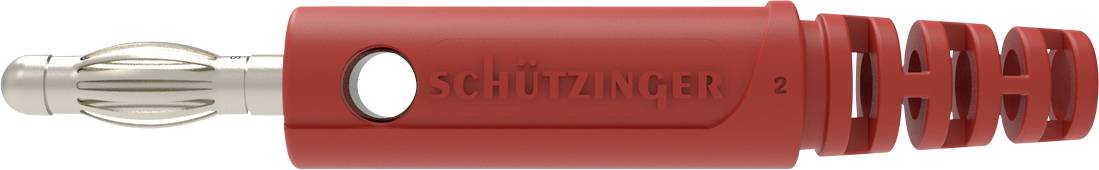 Sch&uuml;tzinger DI FK 9800 L Ni / RT Veerkorfstekker Stekker, recht Stift-&Oslash;: 4 mm Rood 1 stuk(s) Bulk