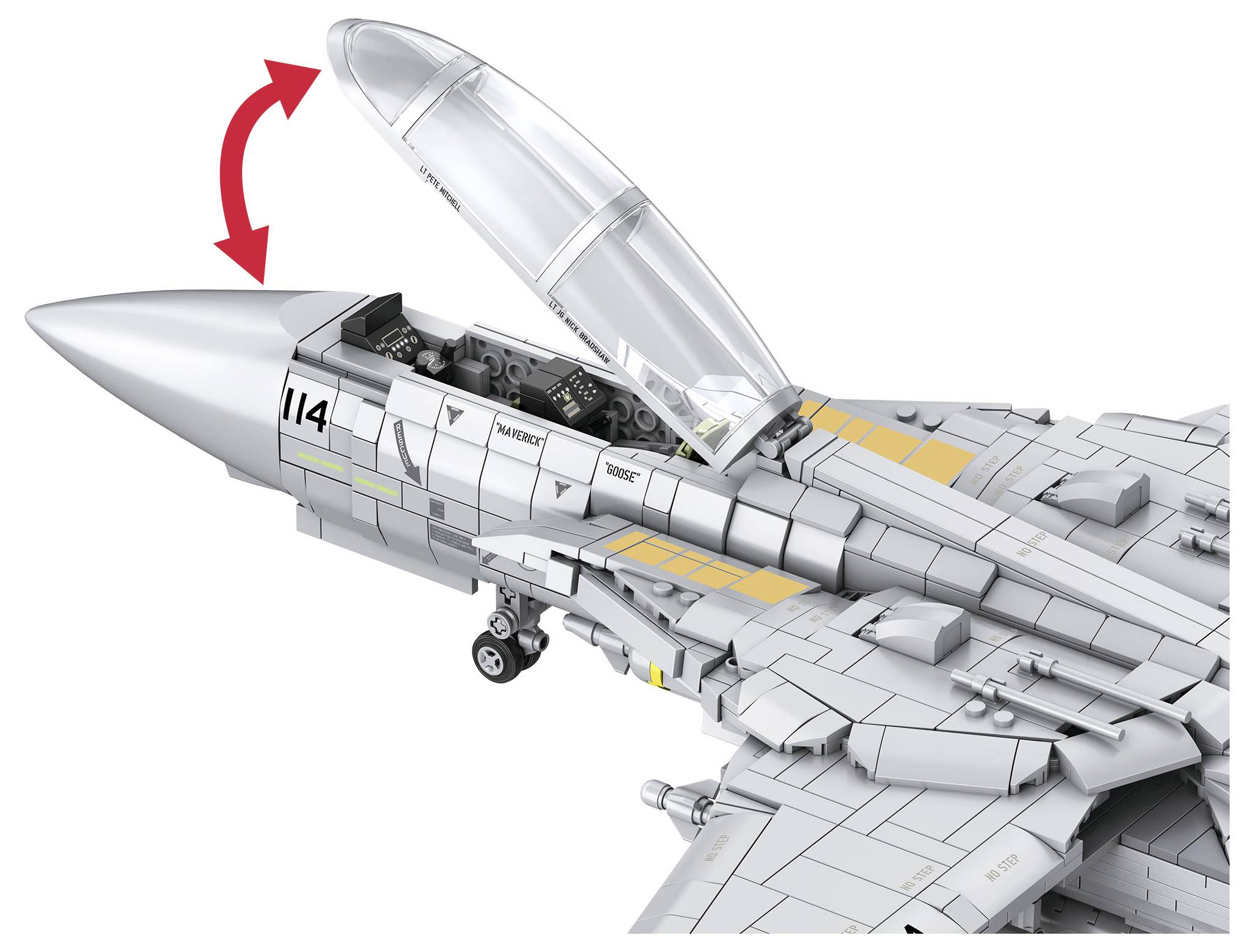 Revell 00963 Maverick's F-14A Tomcat "Top Gun" - Brick System komplet 1:32-6