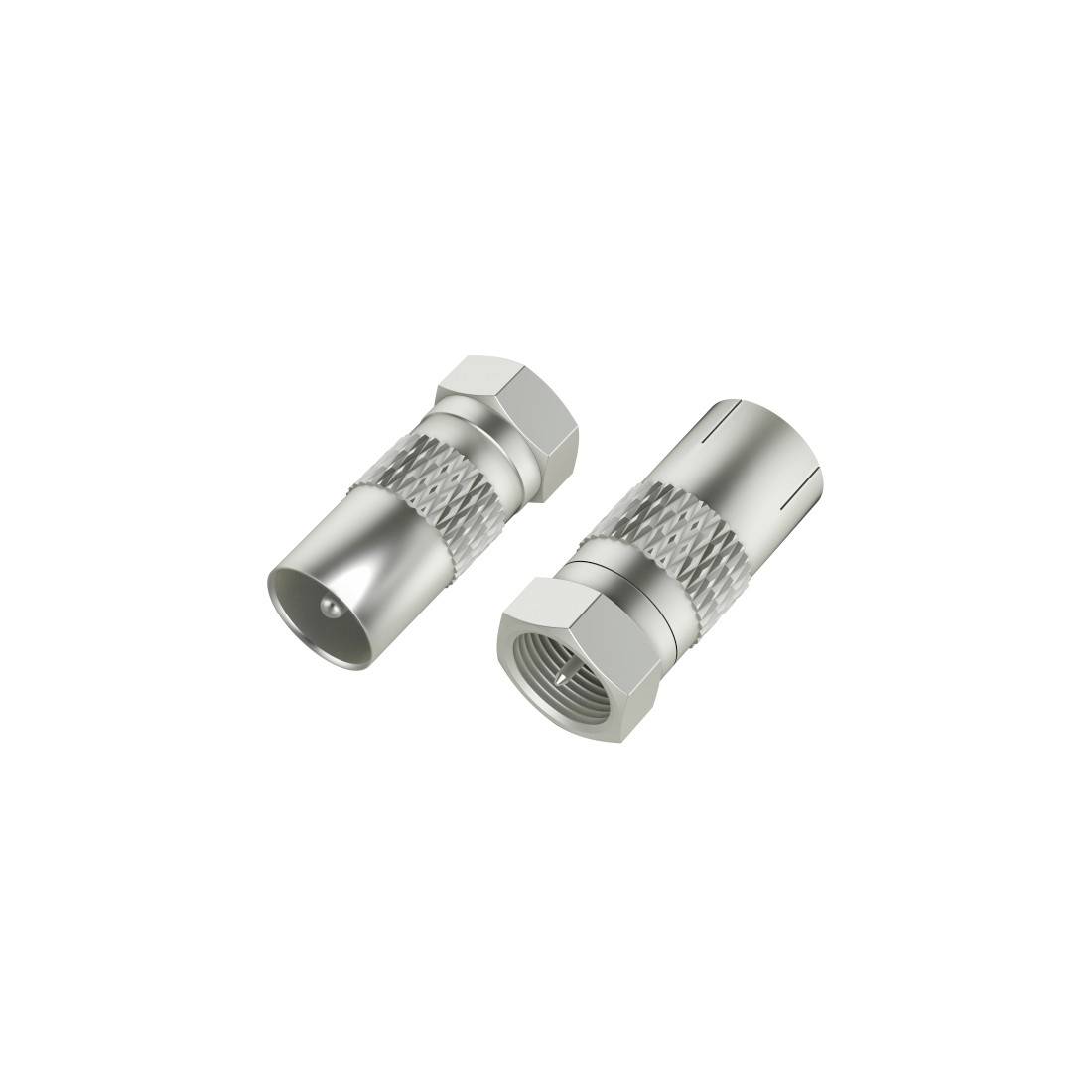 Hama SAT-adapterset F-stekker - Coax-stekker/koppeling 2 Stuks