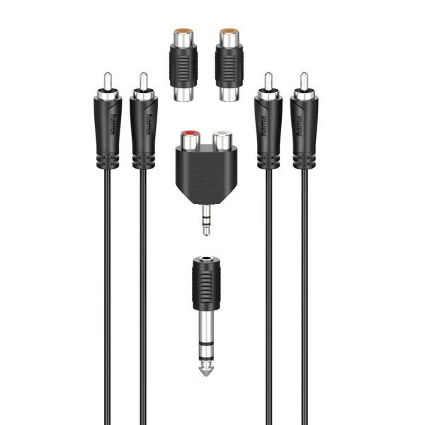 Hama 00205175 Cinch audio priključni kabel 2.5 m crna