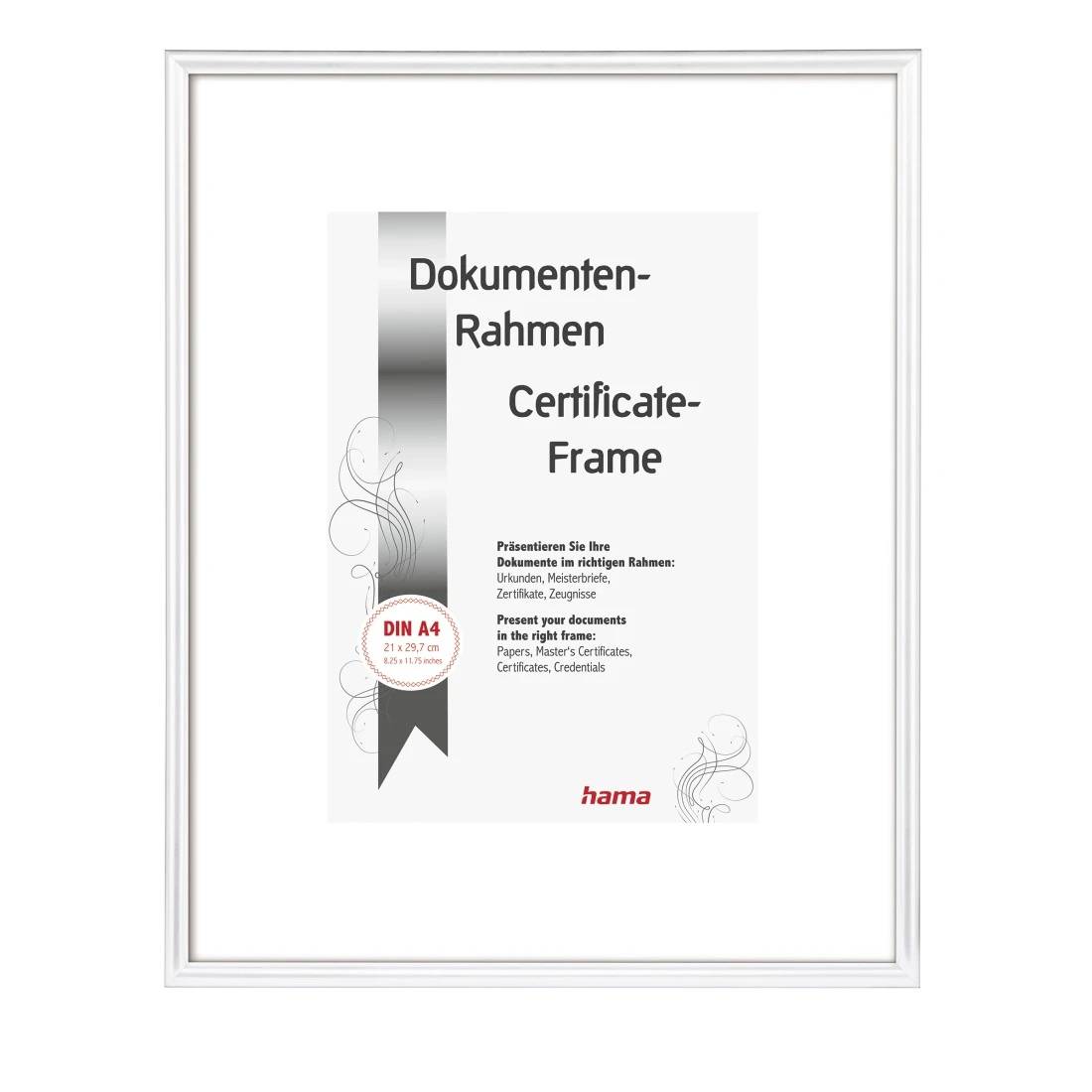 Hama 00061612 kunststof frame „Sevilla”, wit, polystyreen, 21 x 29,7 cm, DIN A4