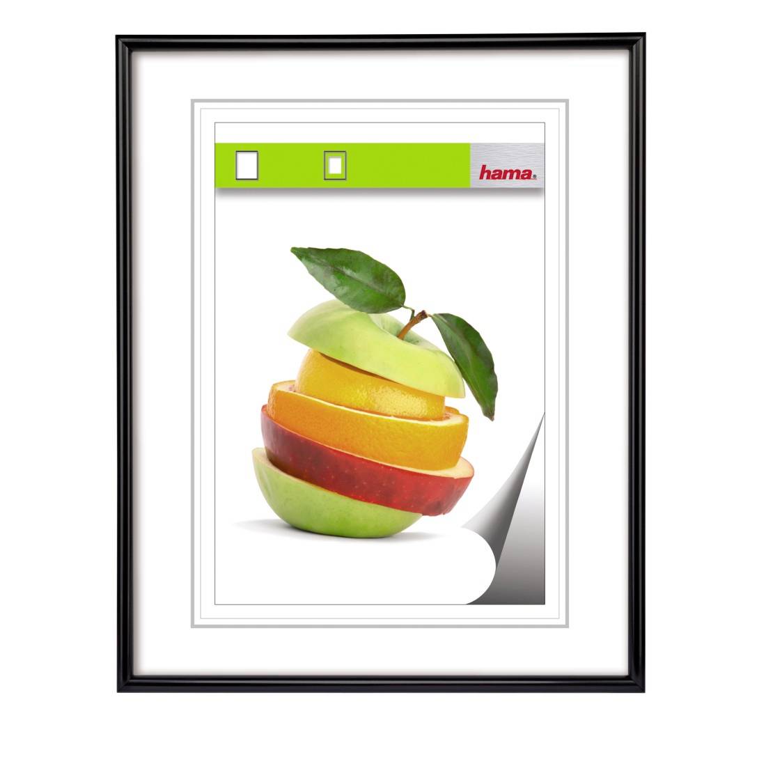 Hama 00061628 kunststof frame „Sevilla”, zwart, polystyreen, 40 x 50 cm.
