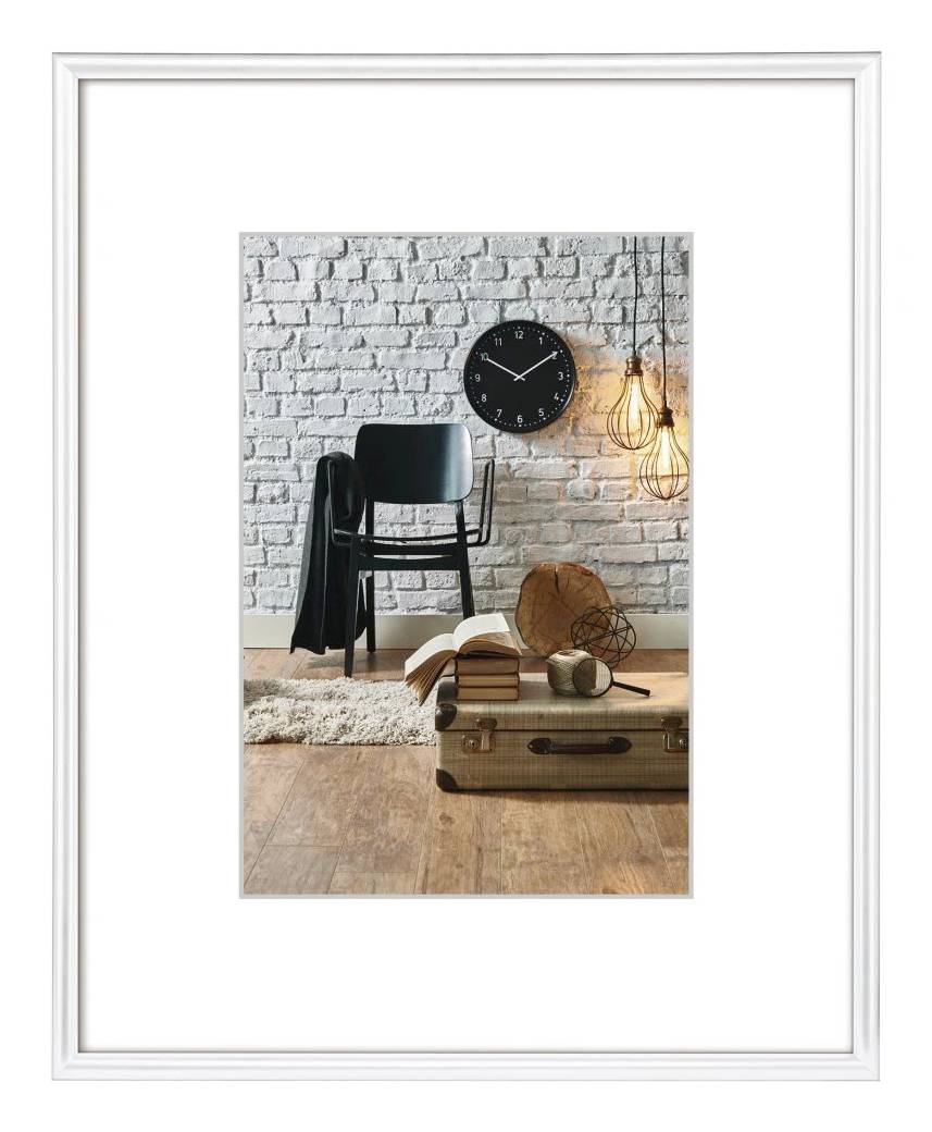 Hama 00061642 kunststof frame „Sevilla”, wit, polystyreen, 50 x 70 cm.