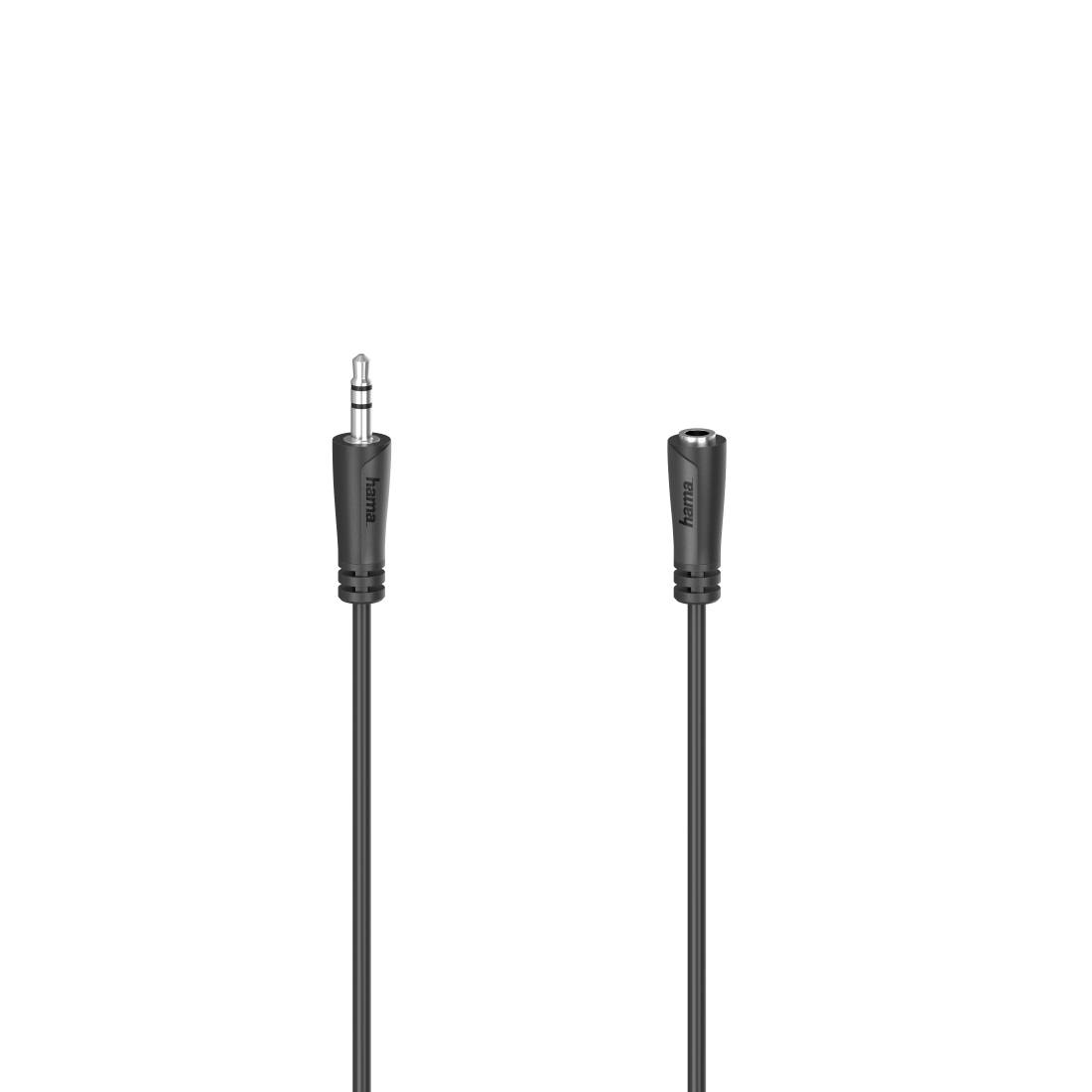Hama 00205119 Jackplug Audio Verlengkabel 1.5 m Zwart Met anti-kniktule