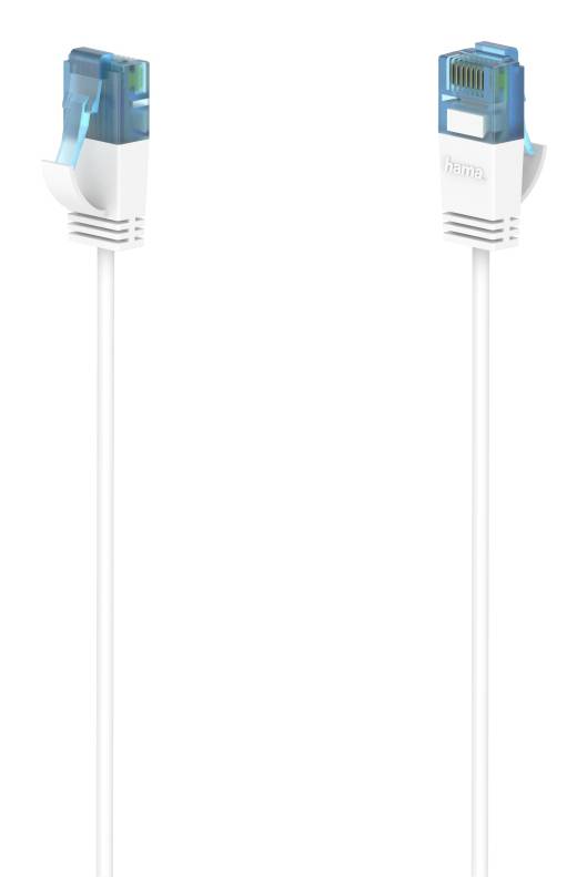 Hama 00200688 RJ45 Netwerkkabel, patchkabel CAT 6A U/UTP 0.75 m Wit Zeer flexibel 1 stuk(s)
