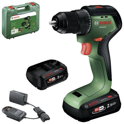 Bosch Home and Garden PSR18V-60 06039D7202 Borrskruvdragare batteri 2.5 Ah