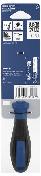 Bosch Expert paket za rezne testere u plavoj i bijeloj boji, prikazuje 52 mm kit s держačem, QR kod, detalje proizvoda i plavno-crnu ručku za reznu testeru.