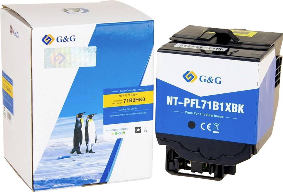 G&G Toner vervangt Lexmark 71B2HK0 XL Compatibel Zwart 6000 bladzijden NT-PFL71B1XBK