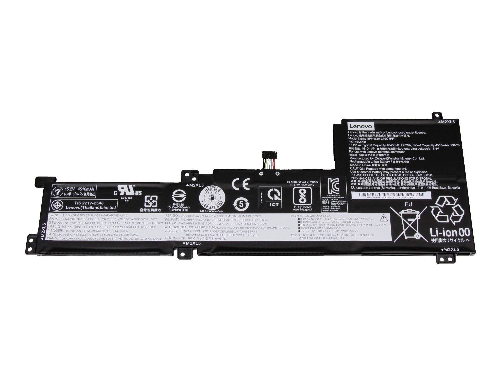 Lenovo Akku 5B10W86950 5B10W86950 Laptopaccu 15.20 V 4645 mAh Lenovo