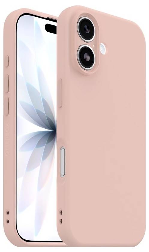 Roza futrola za pametni telefon prikazana na telefonu, s dvostrukim rezovima za stražnje kamere i tankim zaštitnim dizajnom.
