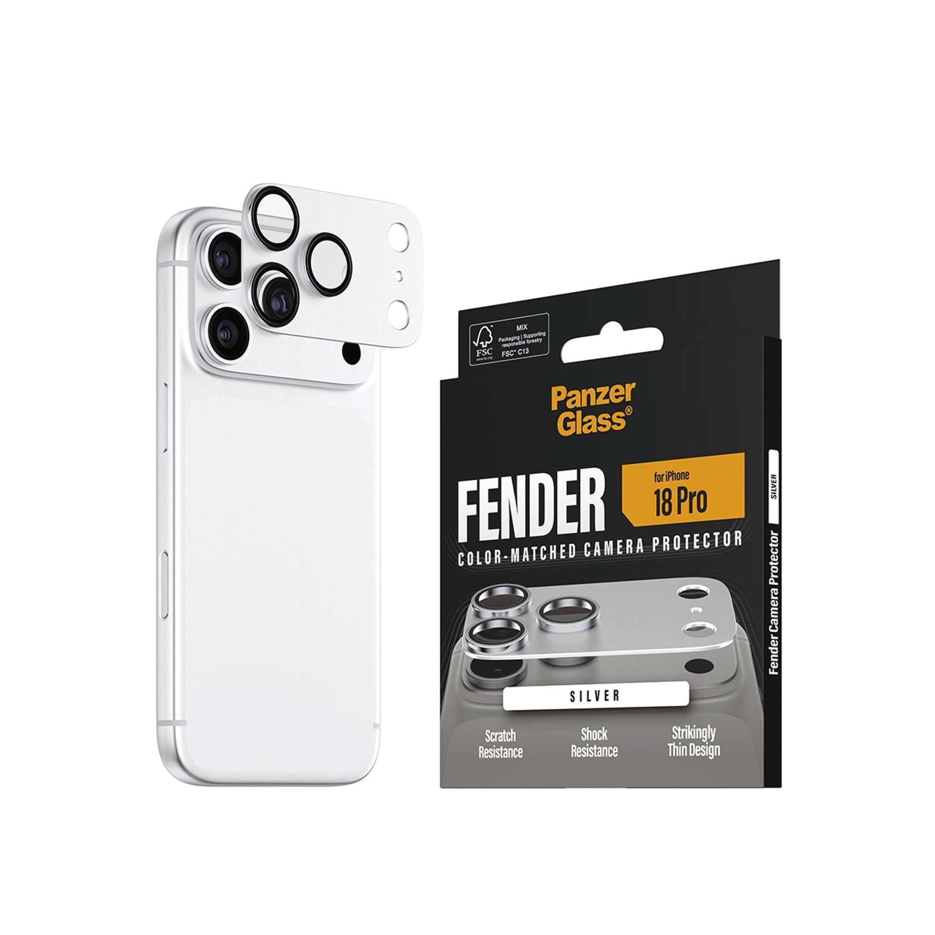 PanzerGlass Fender PG08180 Cameraprotector (glas) Apple IPhone 18 Pro 1 stuk(s)