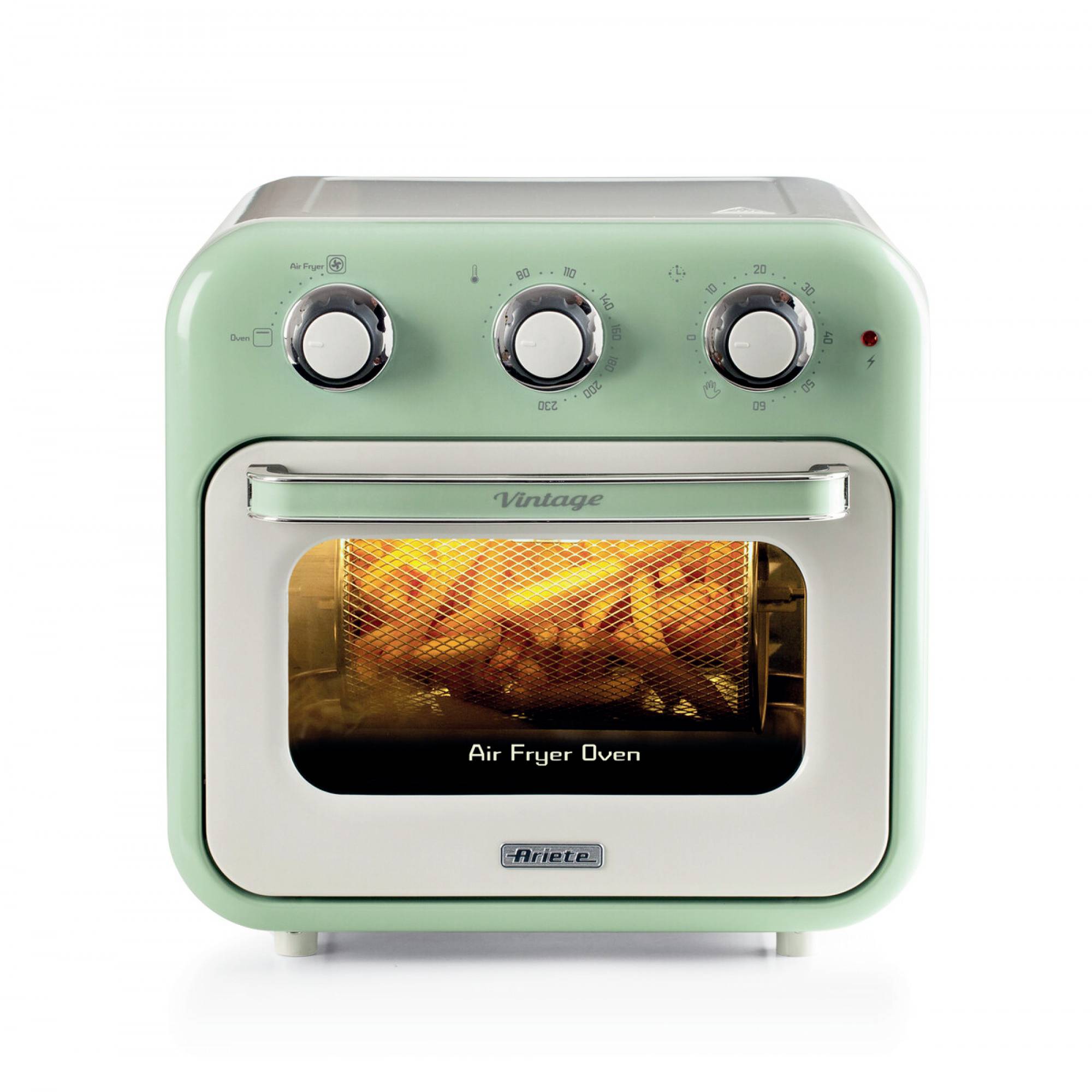 Ariete 4632/04 Mini-oven & hete lucht friteuse Grillfunctie, Heteluchtfunctie, Controlelampje, Met stoomkookfunctie, Met display, Met grillspies, Met roterende