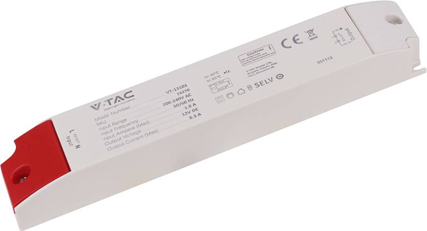 V-TAC VT-13101 LED pogonski sklop 100 W 8.3 A 12 V 1 St.