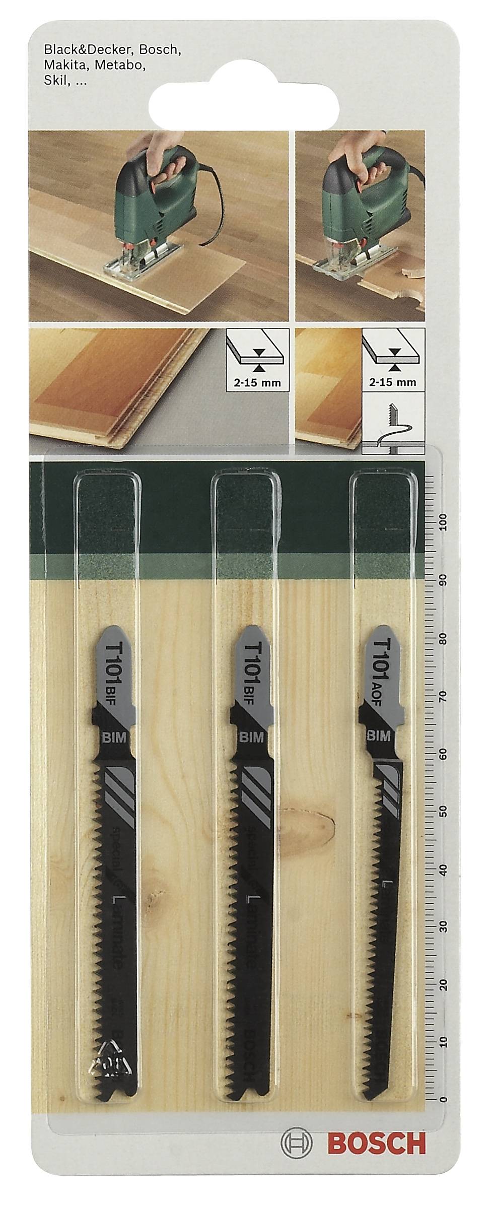 Bosch Accessories 2609256788 3-delig Decoupeerzaagbladen-set met T-schacht 3 stuk(s)