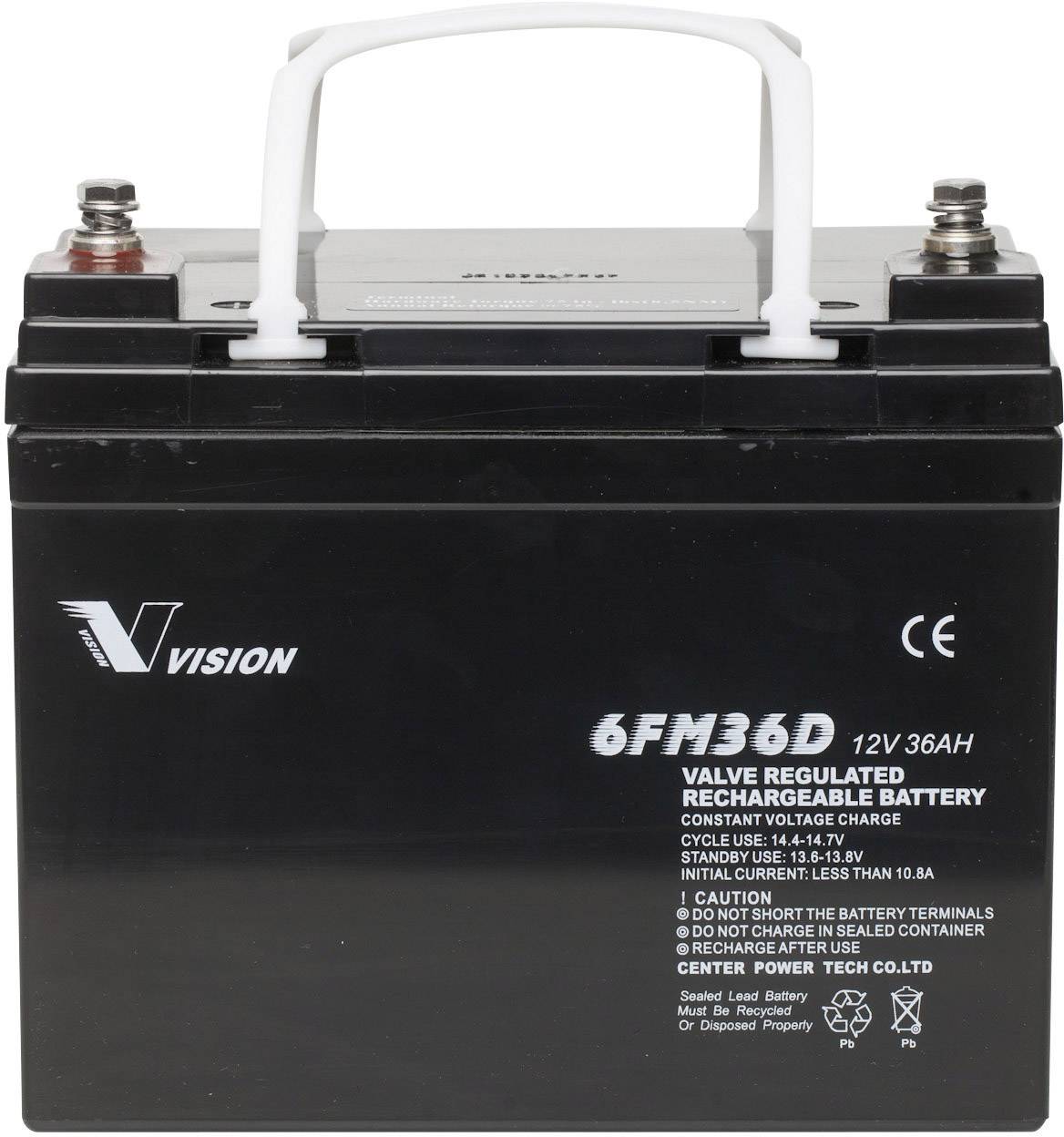 Vision Akkus FM-Serie 6FM36DXS solarni akumulator 12 V 36 Ah olovno-koprenasti (Š x V x D) 19.5 x 15.5 x 13 cm M6 vijčani priključak