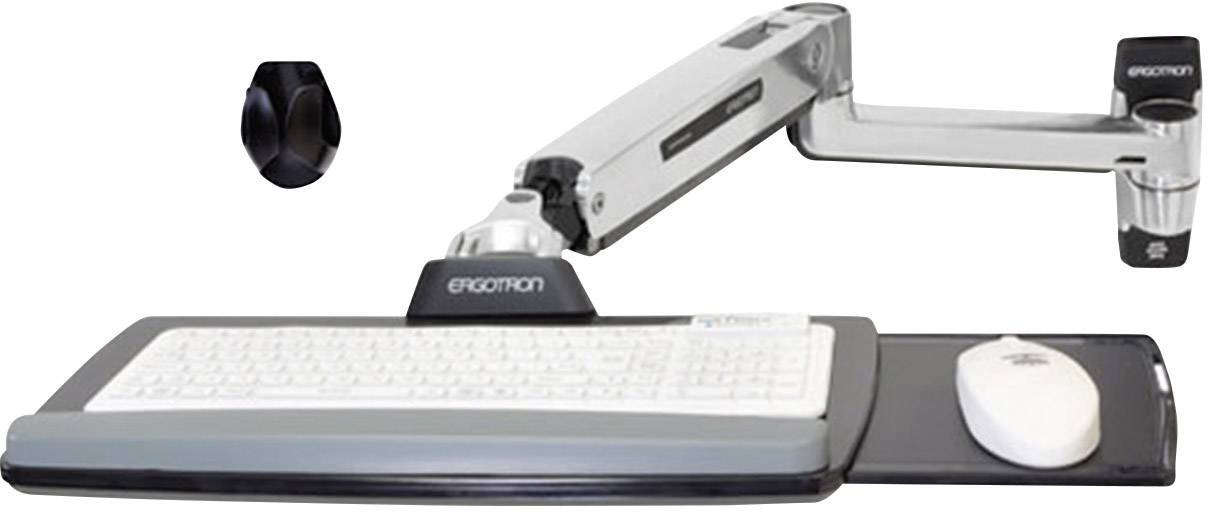 Ergonomski nosač s tipkovnicom, podlogom za miš i mišem. Nosač je podesiv i izrađen od metala.