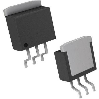 Dva crna elektronička komponenta sa po tri metalne nožice, vjerojatno tranzistori ili stabilizatori napona.