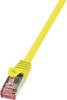 LogiLink CQ2037S RJ45 mrežni kabel, Patch kabel CAT 6 S/FTP 1.00 m žuta vatrostalan, sa zaštitom za nosić 1 St.