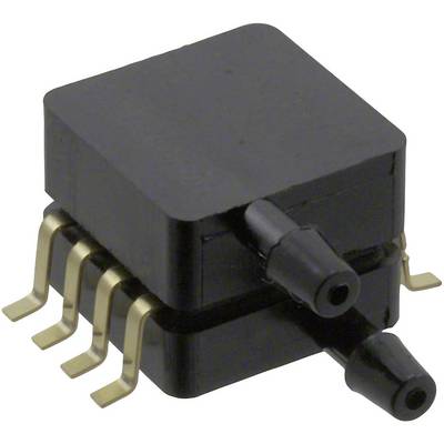 Crni električni senzor s nekoliko zlatnih priključnih čivija i dva crna priključka, namijenjen mjerenju tlaka.