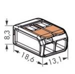 WAGO 221-412-100 spojna stezaljka fleksibilno: 0.14-4 mm² kruti: 0.2-4 mm² Broj polova: 2 100 St. prozirna, narančasta