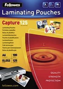 Fellowes laminirajuće folije Capture 125, A6 format, 100 komada, sjajna, 125 mikrometara. Slike korištenih folija.