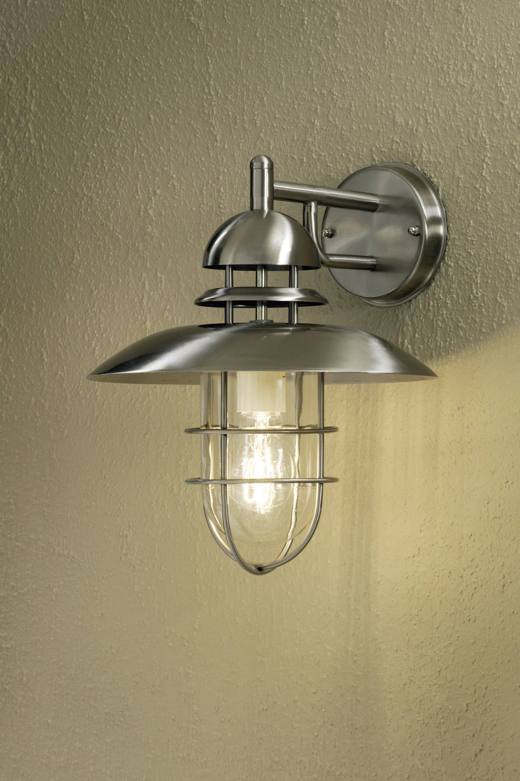 Konstsmide Sorrento 7319-000 Buitenlamp (wand) Spaarlamp, LED E27 60 W RVS