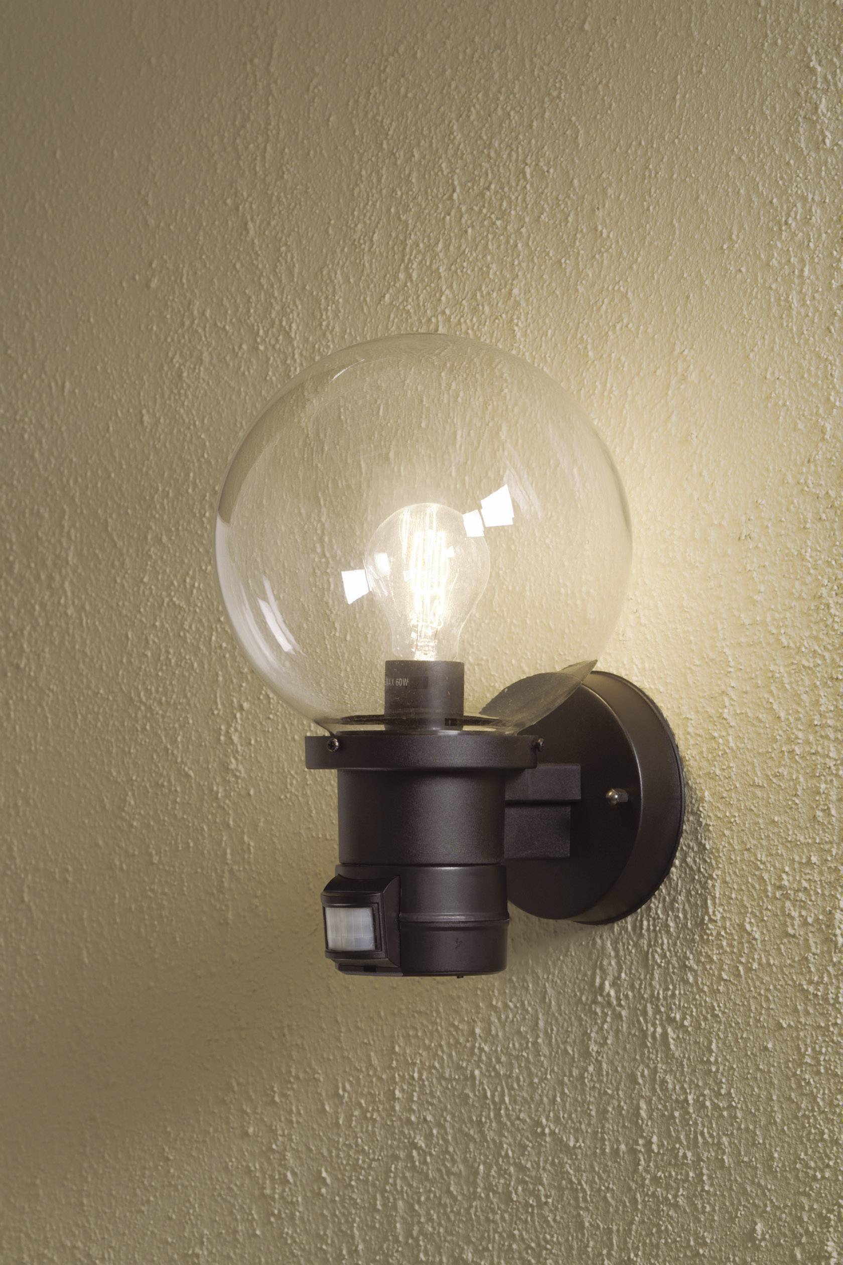 Konstsmide Nemi Move 7321-750 Buitenlamp met bewegingsmelder (wand) Spaarlamp, LED E27 60 W Zwart