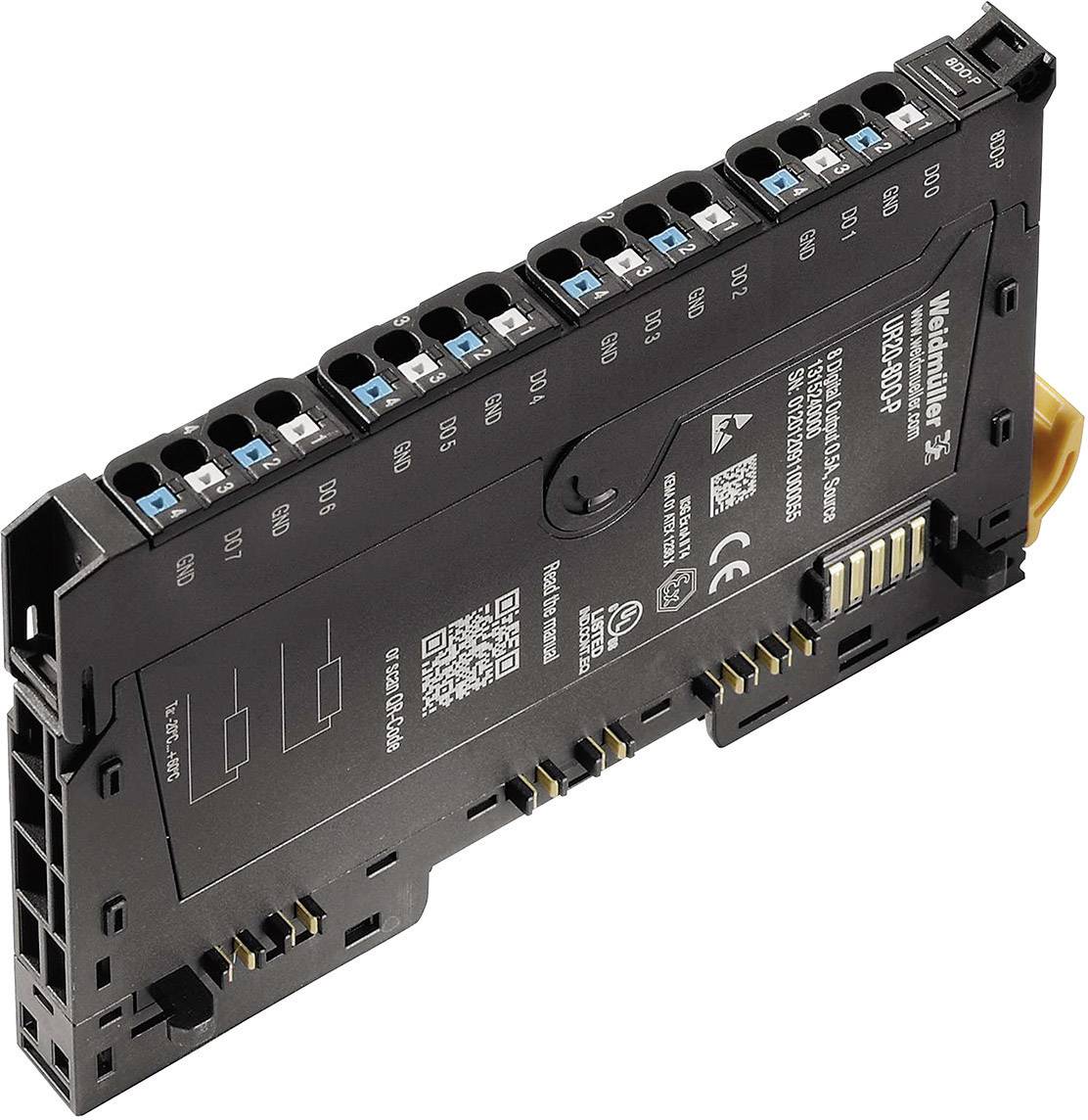 Crna elektronička jedinica s više priključaka i tehničkim informacijama na površini.