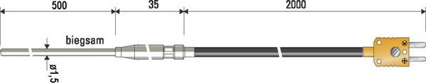 B + B Thermo-Technik 0625 1189-41 senzor za uranjanje  -100 do +1000 °C  Tip tipala K