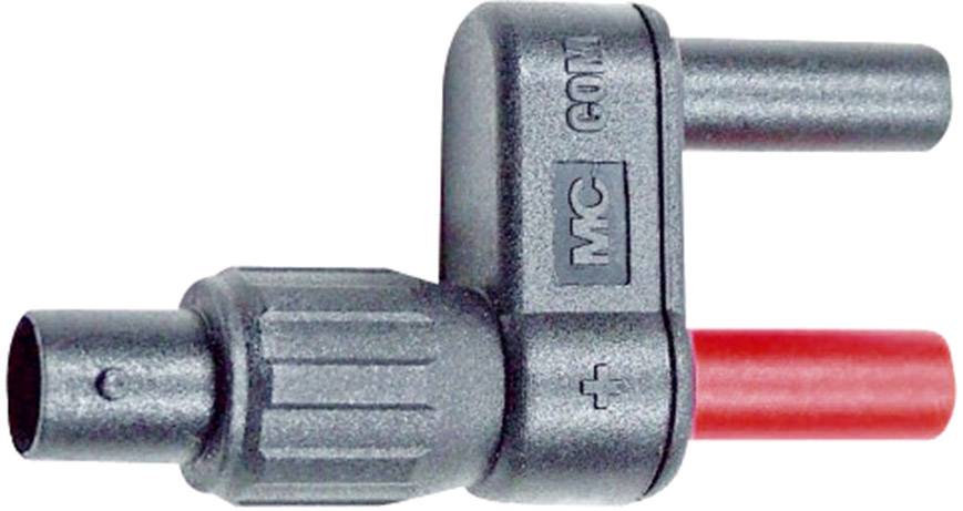 Stäubli SW XF-SS/4 mjerni adapter ženski konektor BNC - lamelni muški konektor 4 mm sa zaštitom od dodira crna, crvena