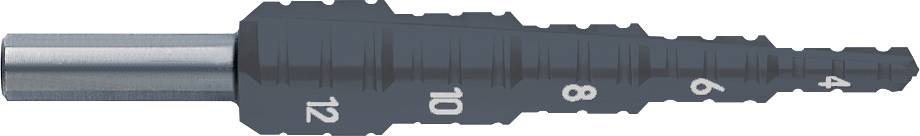 Exact 05378 HSS Frees-stappenboor Gezamenlijke lengte 80 mm 3 vlakken schacht 1 stuk(s)