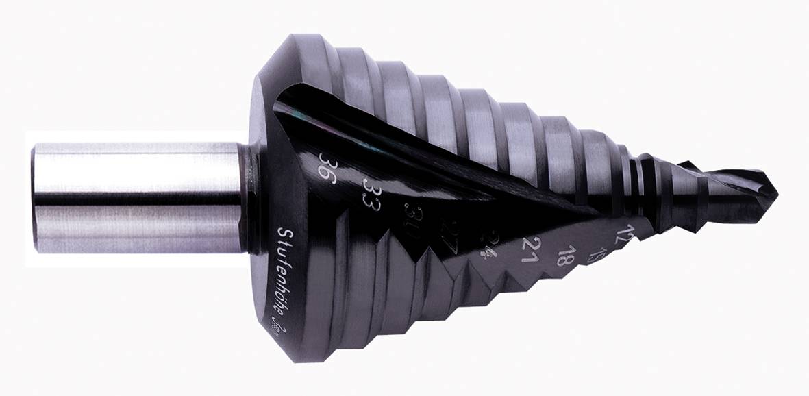 Exact 07040 HSS Getrapte boor Gezamenlijke lengte 86 mm TiAIN 3 vlakken schacht 1 stuk(s)