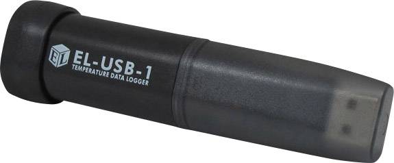 USB termometar/temperaturni datalogger u crnoj boji s natpisom 'EL-USB-1', namijenjen bilježenju i pohrani temperaturnih podataka.