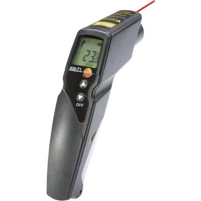 Digitalni infracrveni termometar 830-T1 prikazuje temperaturu od 23,7°C na svom zaslonu. Drži se u ruci.