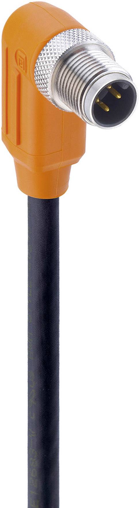 Kabel s narančastim, pravokutnim konektorom i tri metalne čavle. Idealan za spajanje elektroničkih uređaja.