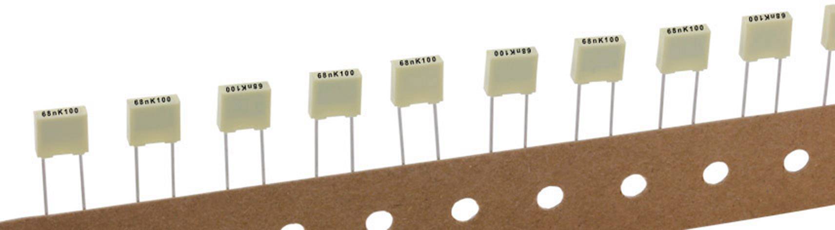 Kemet R82EC2100DQ50K+ 1 stuk(s) Polyester condensator Radiaal bedraad 10 nF 100 V 10 % 5 mm (Ø x h) 0.5 mm x 6.5 mm Tape