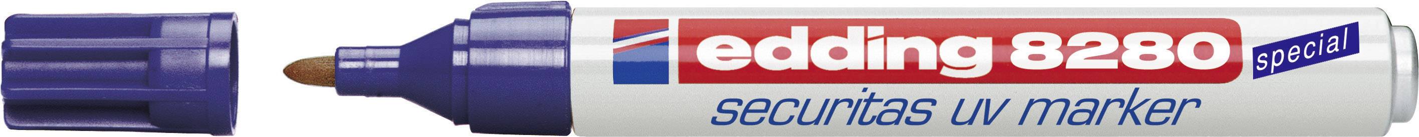 Edding 8280 UV-marker u plavoj boji, pogodan za nevidljivo označavanje.