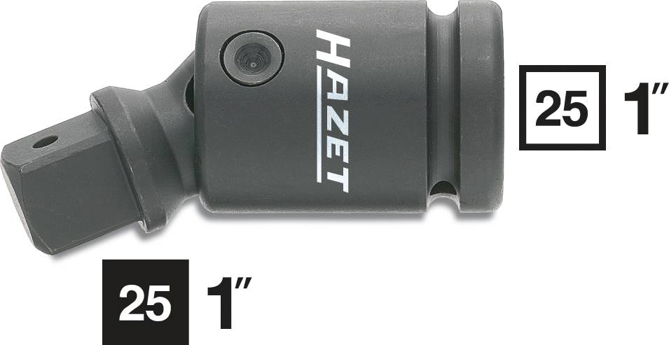 Hazet zglobni adapter s naznakama od '1 inč' i '25 mm'.
