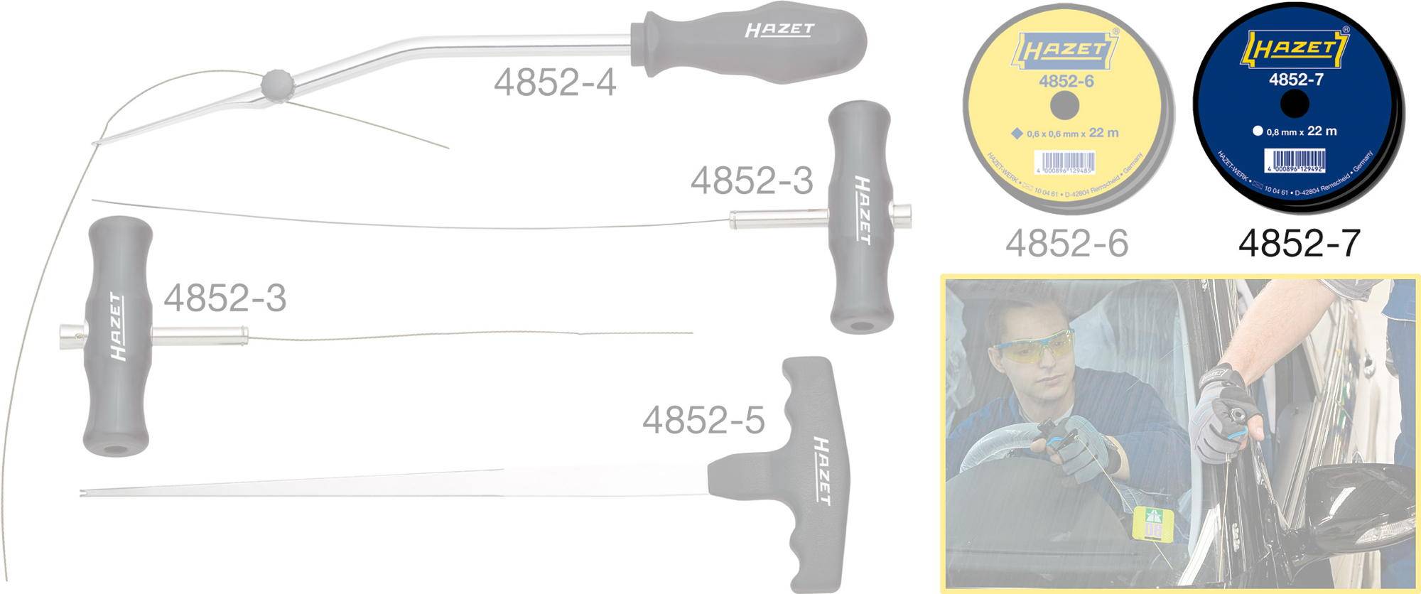 Hazet 4852-7 Snijdraad, rond
