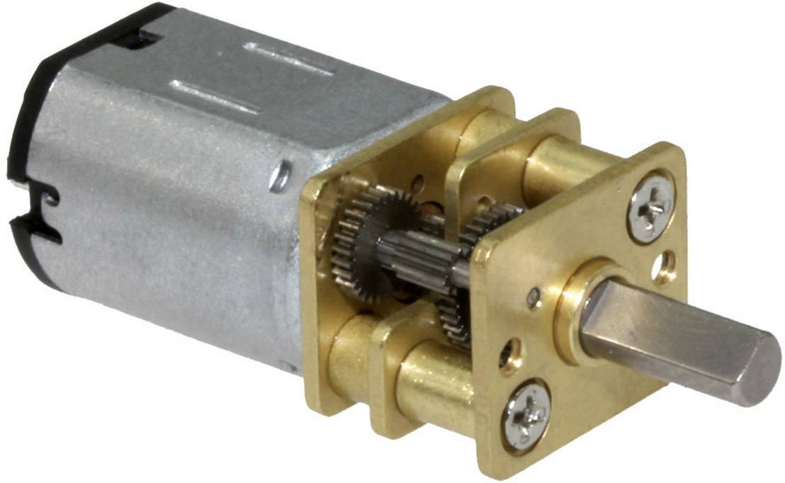 Mali elektromotor s metalnim prijenosnikom. Motor ima pravokutno metalno kućište i produženu osovinu za pogon strojeva.