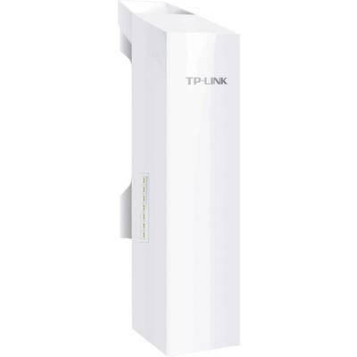 Bijela TP-Link mrežna antena s LED indikatorima. Pogodna za bežične veze u vanjskim prostorima.