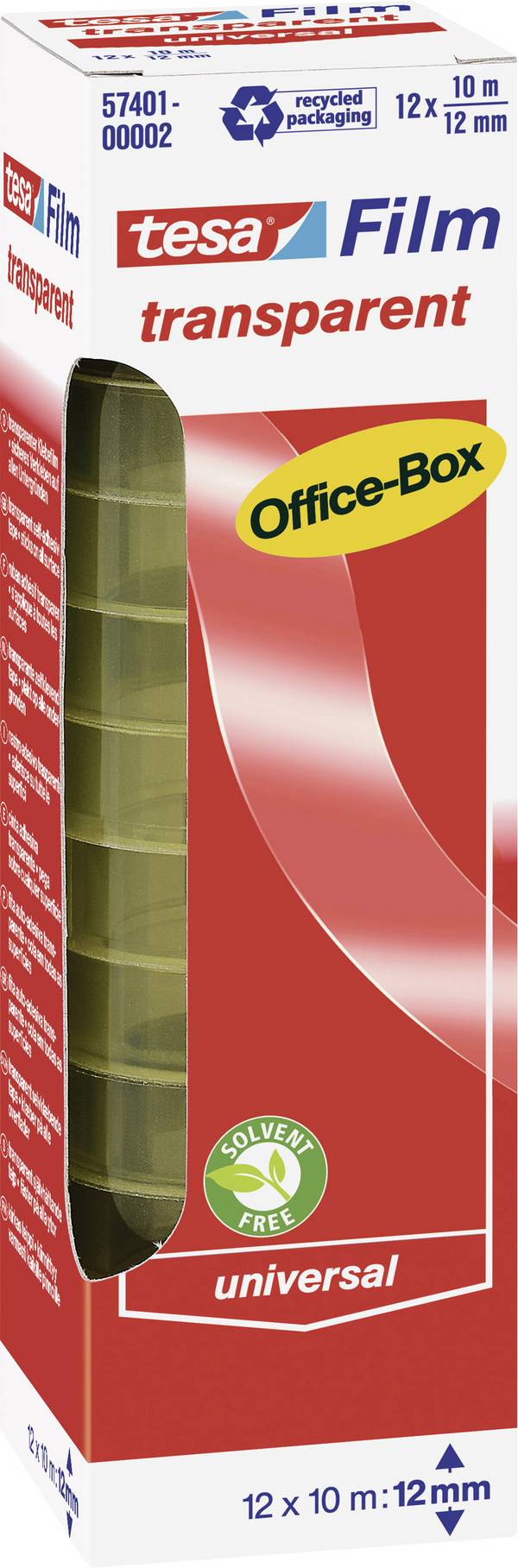 tesa OFFICE-BOX 57401-00002-03 tesafilm  prozirna (D x Š) 10 m x 12 mm 12 St.