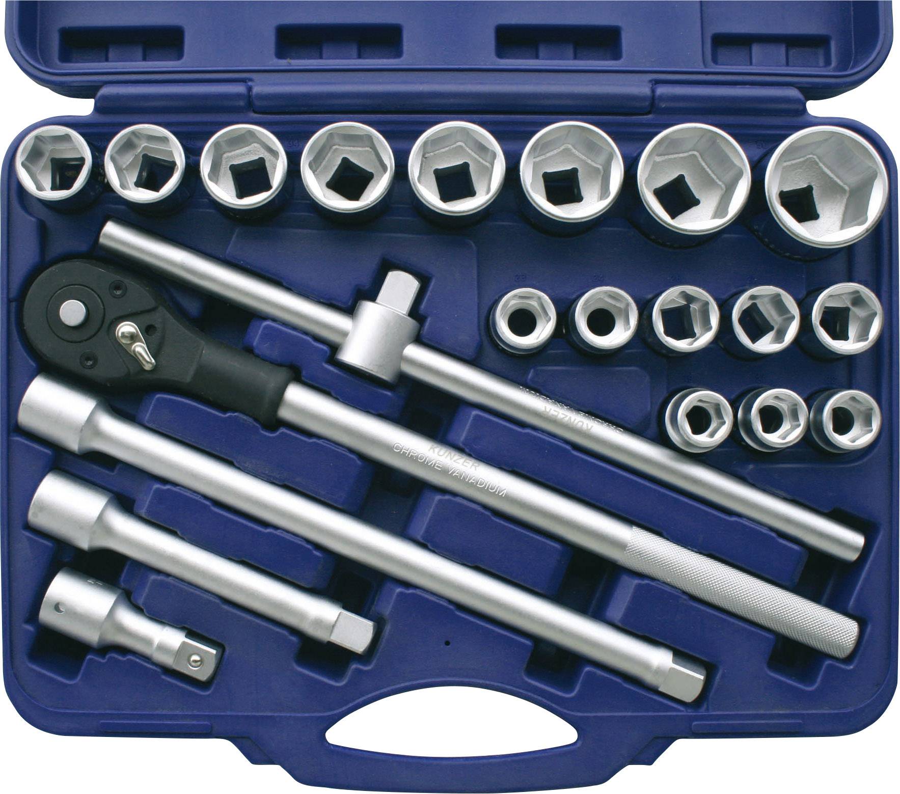 Kunzer 73421 Dopsleutelset Metrisch 3/4 (20 mm) 21-delig