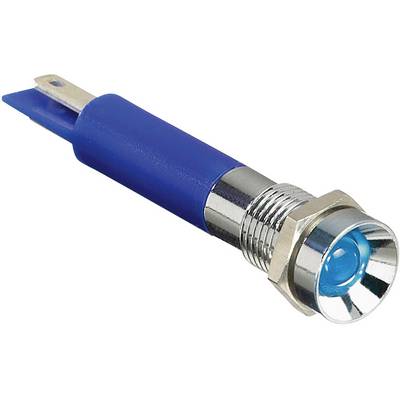 Plavi LED indikator s metalnom žljebom, pogodan za prikaz radnih stanja. Pogodan za ugradnju u različite elektroničke uređaje.