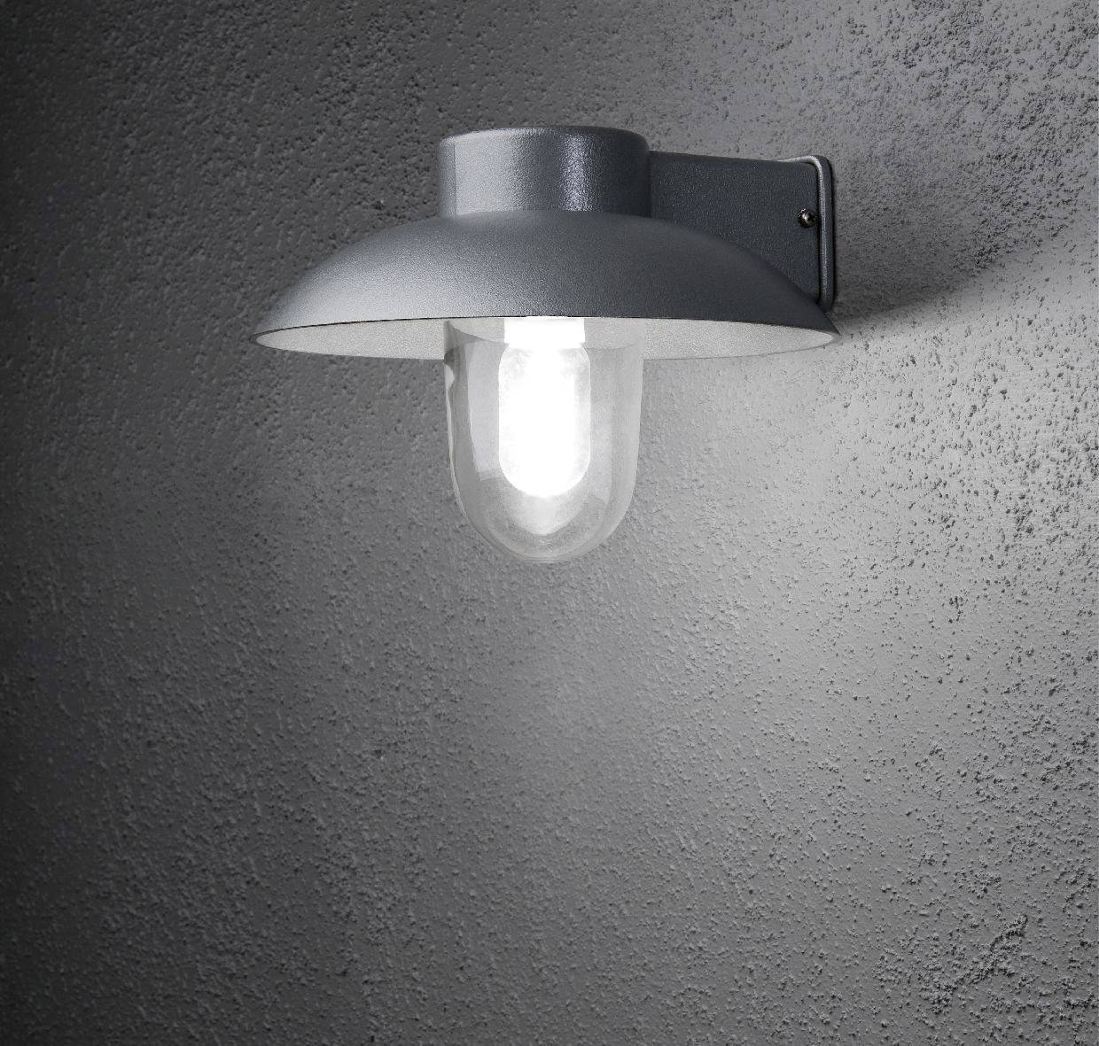 Konstsmide Mani 415-310 Buitenlamp (wand) Spaarlamp, LED E27 60 W Zilver
